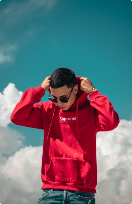 Rufits red sweatshirt no cap